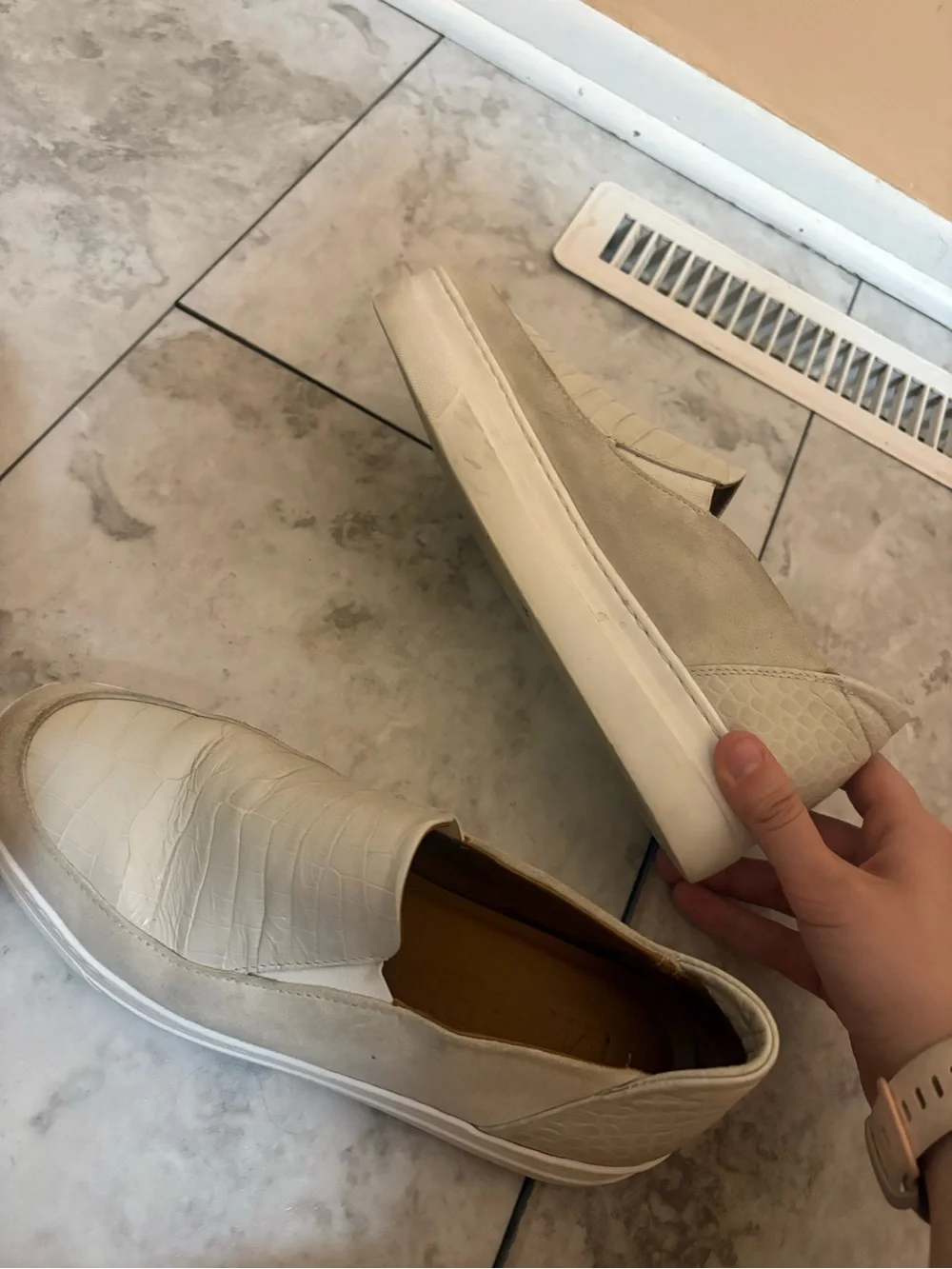 M. Gemi The Zeta Crocodile Print Suede Sneakers
